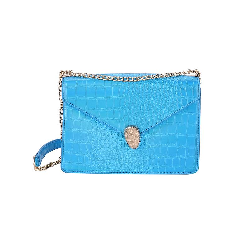 The New Bag 2025 European and American Fashion Snake Pattern Retro Shoulder Bag Ins Candy Color Women's Chain Crossbody