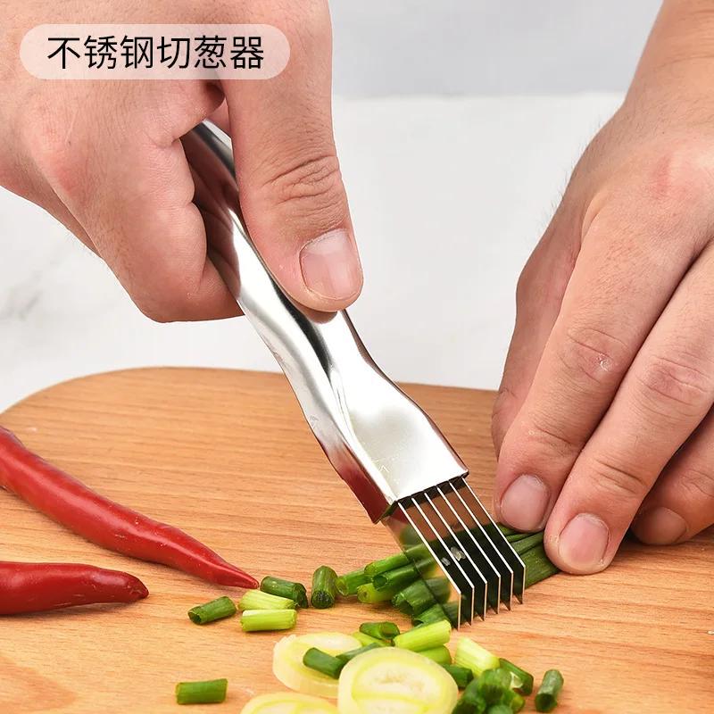 Chopped Green Onion Knife Onion Knife Vegetable Shredders Slicer Multi-slicer Vegetable Tools Multifunctional Stainless Steel