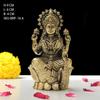 Handcrafted Brass Goddess Laxmi Statue, Lakshmi Figurine, Brass Gold - 3.5 Inch