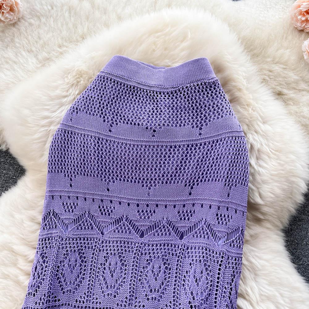 Autumn and Winter New Korean Medium-length Paragraph Elastic Hip Hook Flowers Wisp Niche Irregular Half-body Skirt