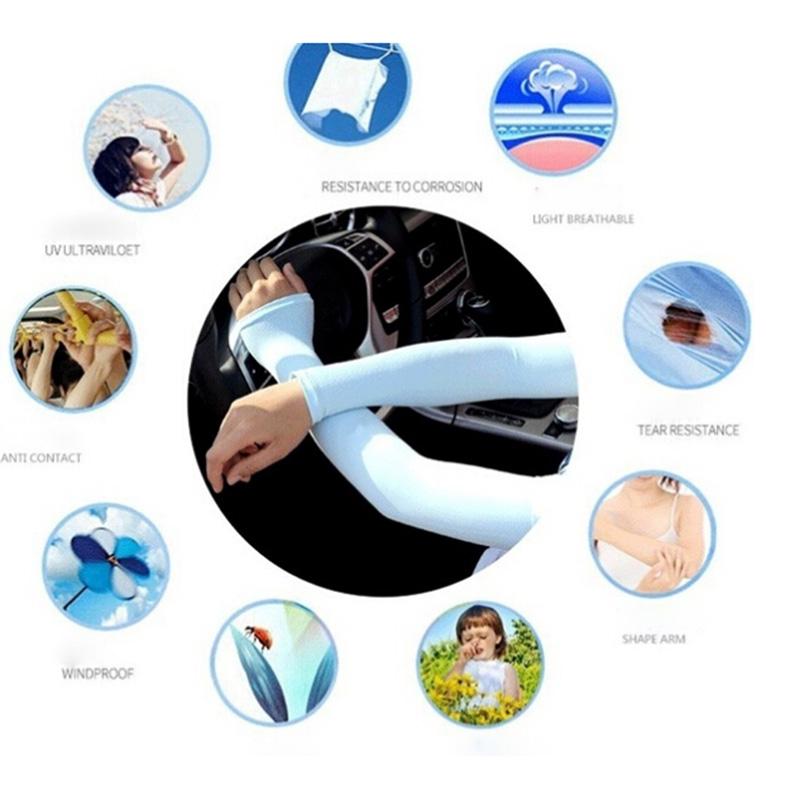 Cooling Uv Protection Arm Sleeves - Breathable Ice Silk Sunscreen Gloves For Men & Women, Summer Sun Protection Basketball Golf Athletic Sport