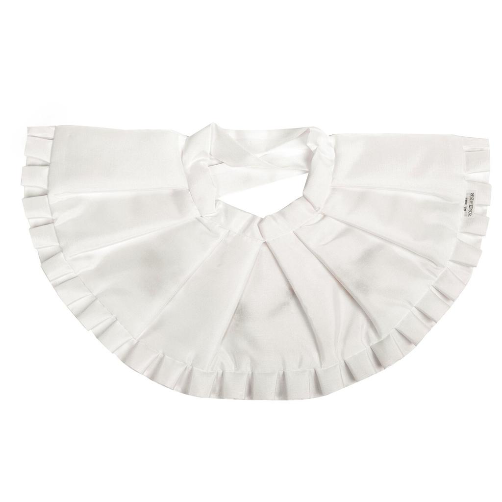 Shrine visit pure hood set for boys and girls [KYOETSU] bib, silk, set, 2-piece (hat, bib) (white)