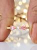 Exquisite Pink Bow-shaped Zircon Gold Ring-stackable Jewelry-ladies Jewelry