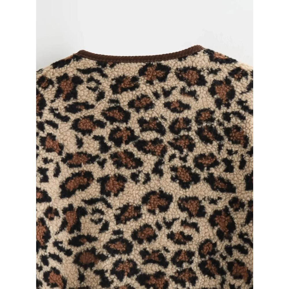 Хлопковое пальто с леопардовым принтом для женщин — фото 8