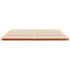 Bed Frame Wax Brown 180 x 210 cm Solid Pine Wood