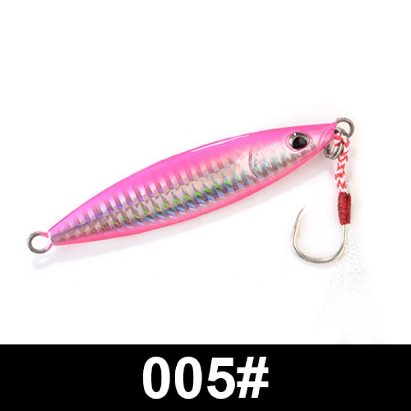 Slow-Falling Offshore Jigging Lure With Single Hook 150g 80g Lead Core Iron Plate Tuna Mahi Deep Sea Fishing