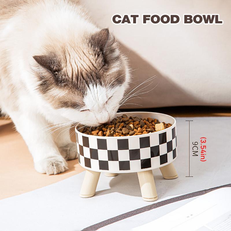 Kreatywna Miska dla Kota ze Stali Nierdzewnej Kształt Antypoślizgowy Wysoka Nóżka Psy Szczeniak Podajnik Karmienie Jedzenie Woda Podwyższona Podniesiona Artykuły dla Zwierząt