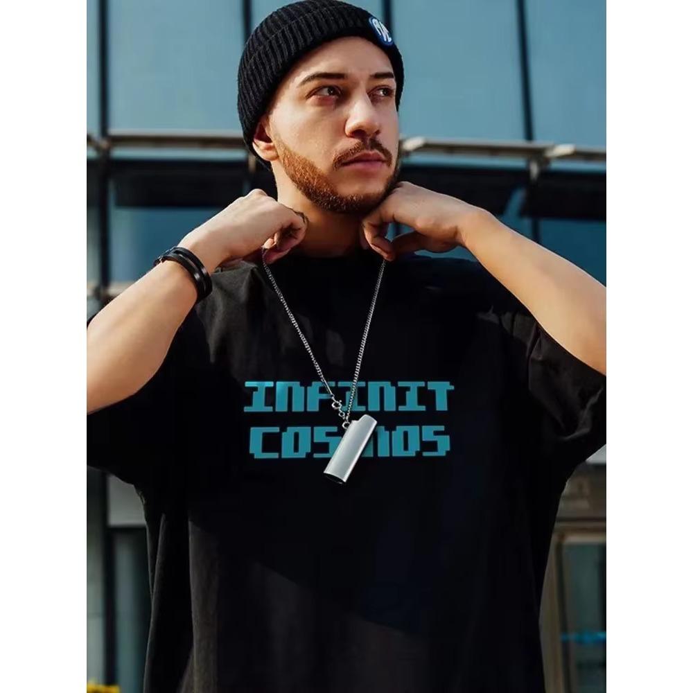 Lato Nowy Casualowy Luźny T-shirt z Krótkim Rękawem Męska Moda Luźny Nadruk Duży 8XL Hip Hop Odzież dla Pary Pół Rękawa Bawełniany Top