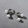 Niche Design Style Temperament Fashion Personality Unique Knotted Pearl Ear Buckle Earrings Fashion Commuter Earrings
