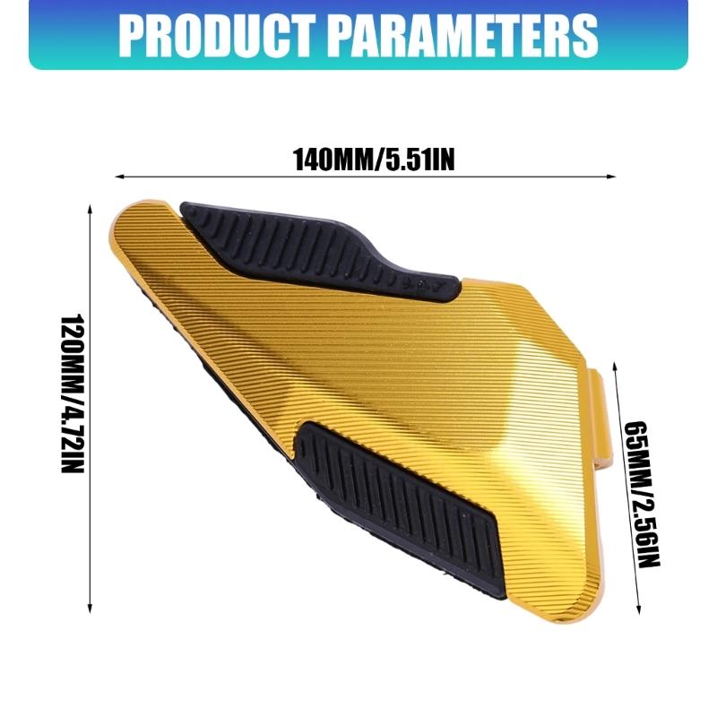 Textured Motorcycle Step Plate Pair with Aluminum Bodies, Footrest Floorboard Accessories for PCX160 PCX125 Routine Replacement Work