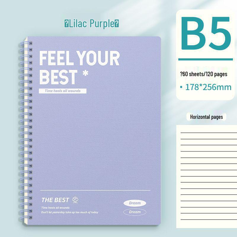A5 Spiral Multicolor Thickened Blank Notebook for Students - Back To School Essentials
