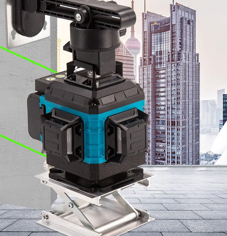 High-Precision Laser Leveling Tool, 21V Lithium, 12/16 Lines, 3D/4D for Walls & Floors