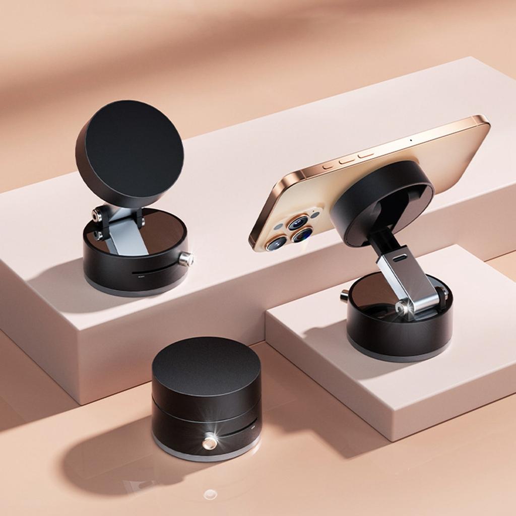 Vacuum Suction Cup Phone Holder, Foldable Telescopic Kitchen Car High-Speed Rail Desktop Magnetic Suction Holder