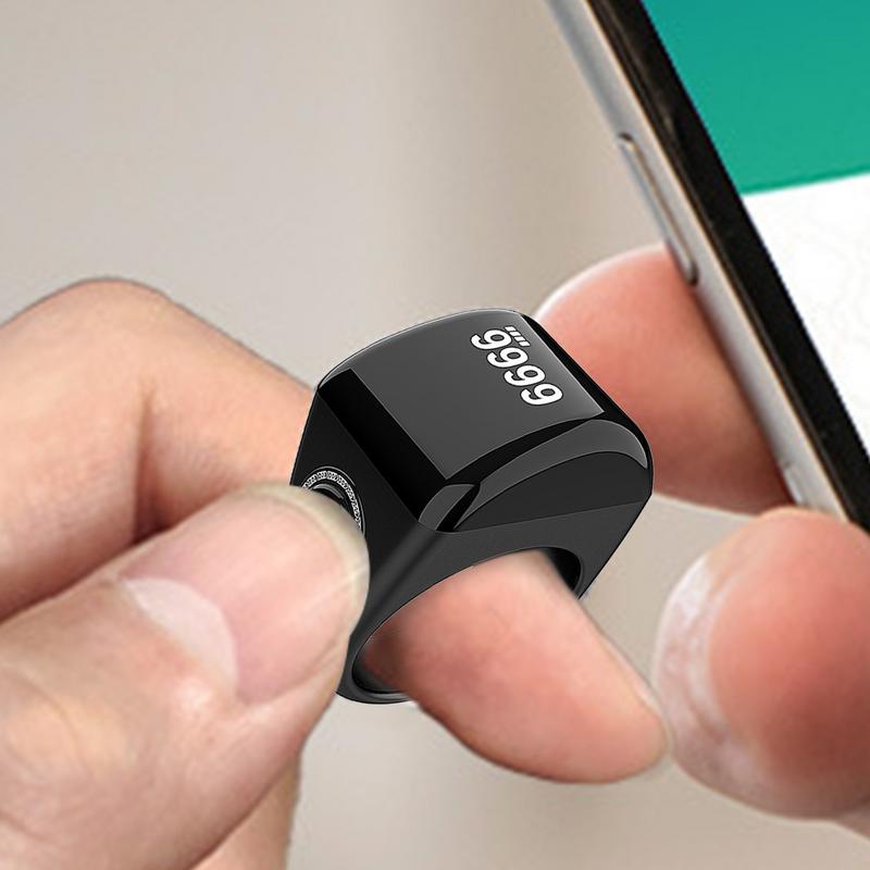 Digital Counter Clicker Counting Clicker Digital Tally Counter Clear Display 5 Prayer Time Reminders Ring Electronic Counter