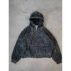 Unisex Oversized Hooded Sweatshirt With 3D Leopard Print Zipper Front Casual Streetwear Apparel
