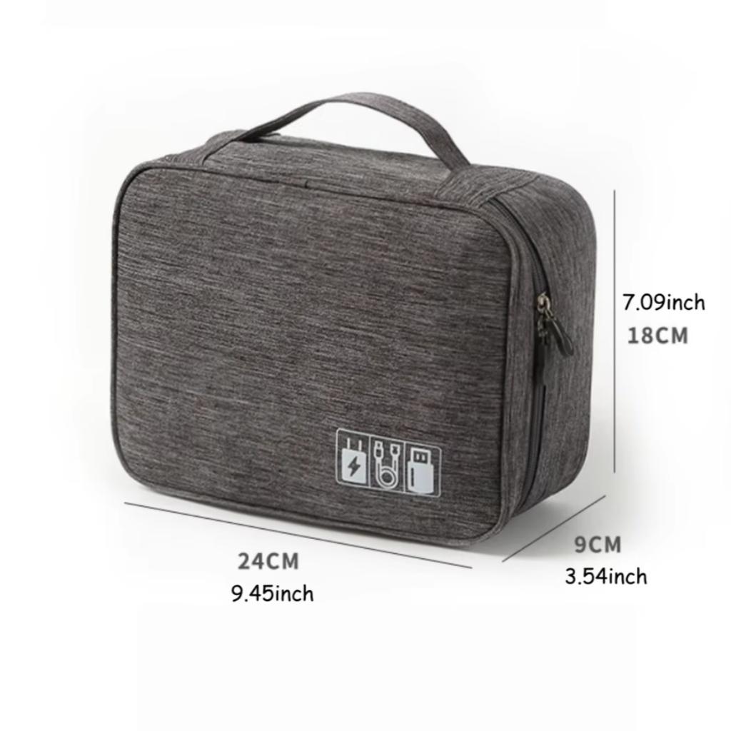 1pc Portable Cable Storage Bag Waterproof Digital Electronic Organizer USB Data Line Charger Plug Storage Bag Travel Cable Organ
