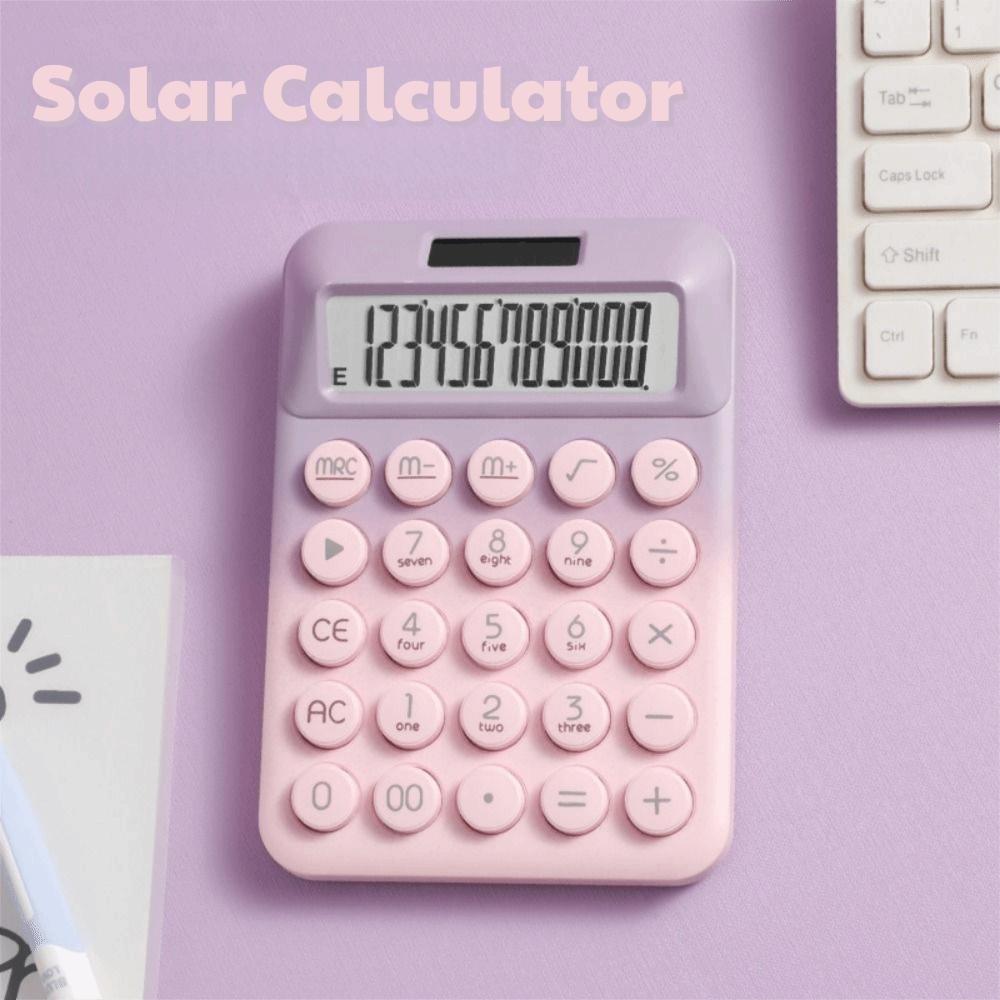 Candy Color 12 Digits Calculator creative Finance Calculator Gift Solar Desktop Calculator Home