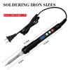 60W Soldering Iron with Rubber Handle and Digital Display with Hot Melt Installation Tool for Multiple Inserts