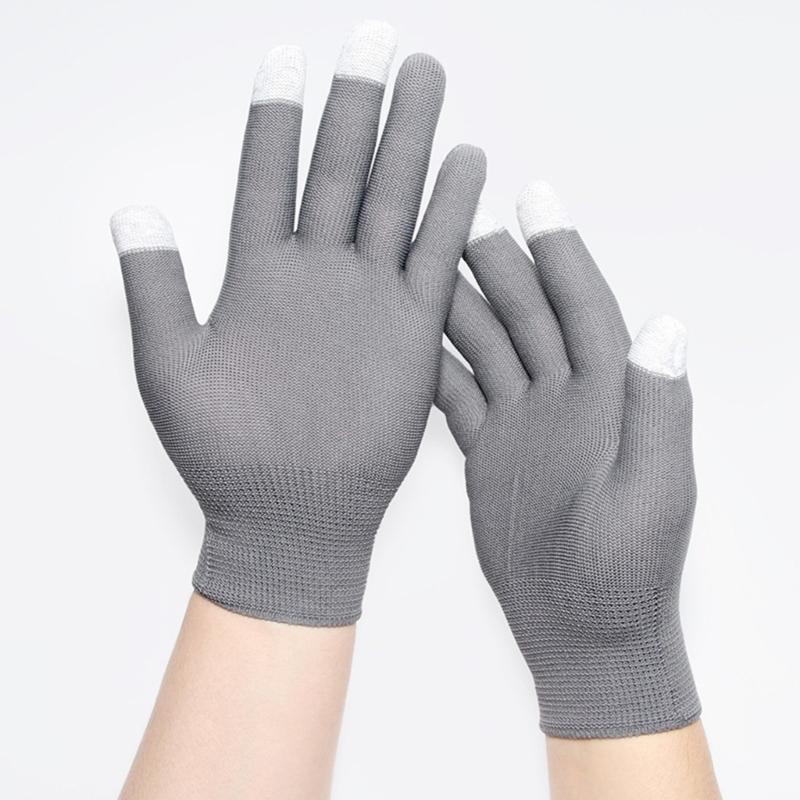 Ergonomic Breathable Sensitive Touch Display Gaming Gloves For Smartphones Lightweight Nylon Material All Hand Size 2pcs
