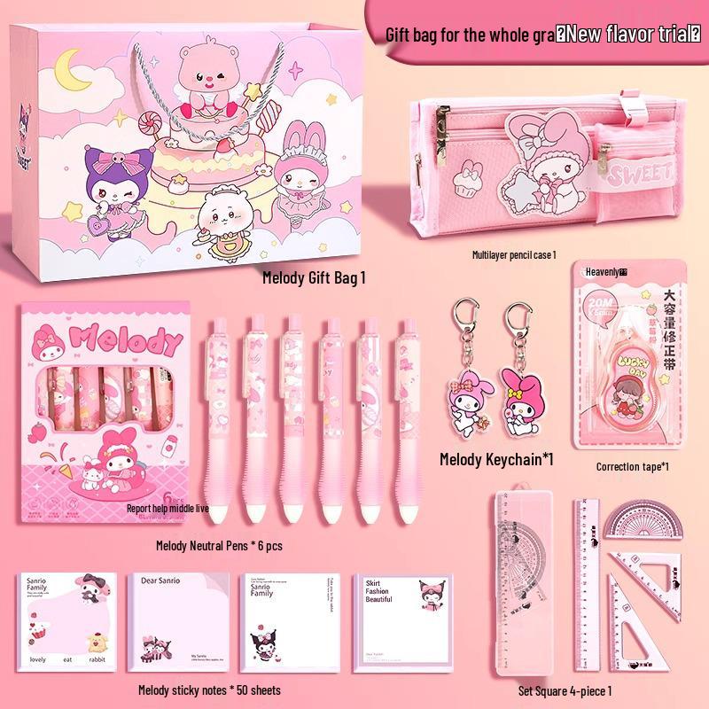 Pink Stationery Set for Girls  Birthday Gift: High-End Learning Supplies Gift Box