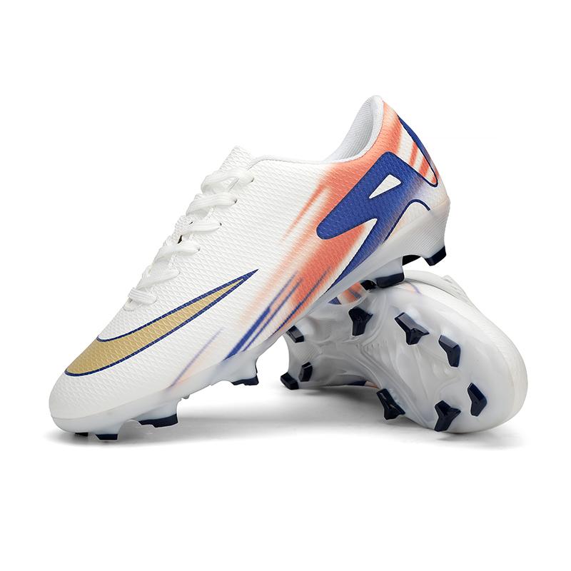 Herren Fußballschuhe Futsal Gesellschaft Rasen Anti-Rutsch Sportlich Langlebig Gemütlich Lange Stollen Erwachsene Spiel Pro Sportliche Schuhe 35 white