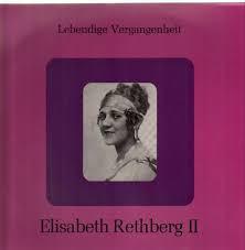 

LP Record ELISABETH RETHBERG Lebendige Vergangenheit Elisabeth LV170 Lebendige Verga Austria Classical Used