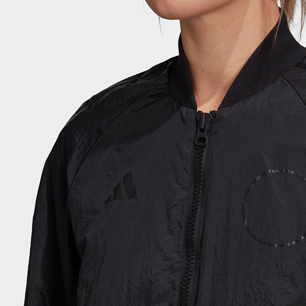 Adidas Solid Color Sports Casual Baseball Jacket Women Jacket Black FN1517