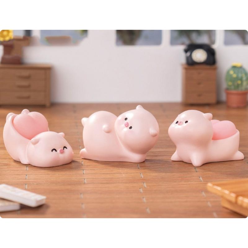 Whimsically Pig Sculpture Soft Butt Figurine Miniature Desk Ornamentation For Cute Decorations And Collectors Gift