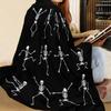 Halloween Fun Skull Dance Plush Blanket All Seasons Suitable for Sofa Bed Office Nap Blanket Cover Blanket
