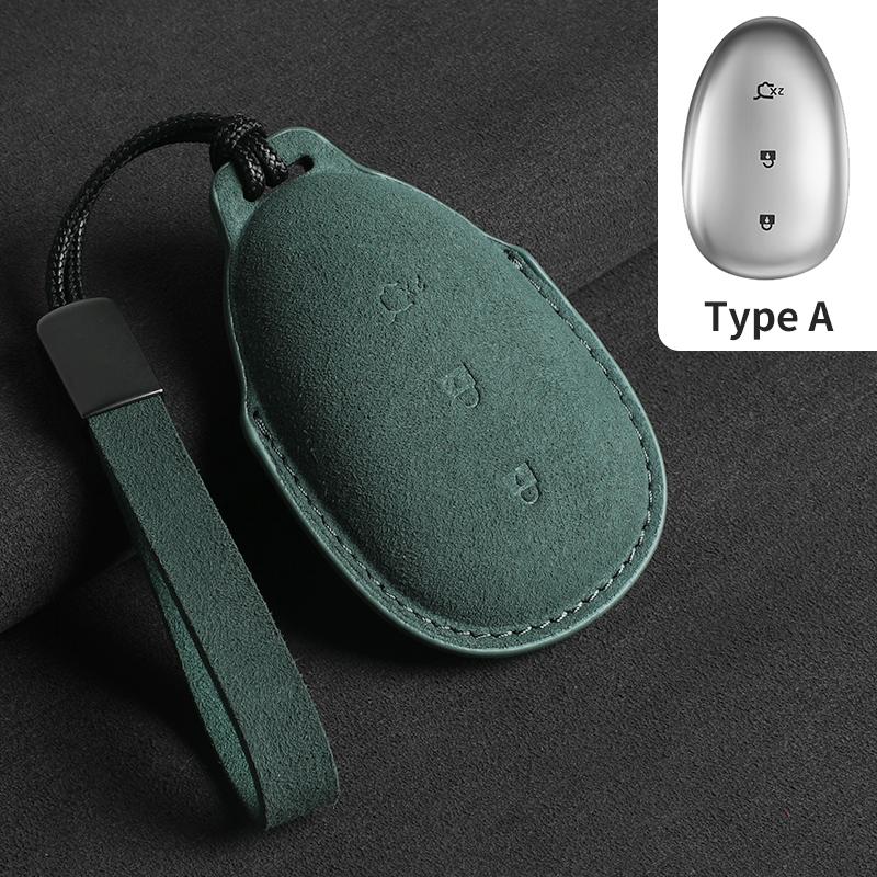 Suede Car Key Case Cover For Changan Qiyuan A07 A05 Q07 Q05 Car Key Protective Shell Accessories