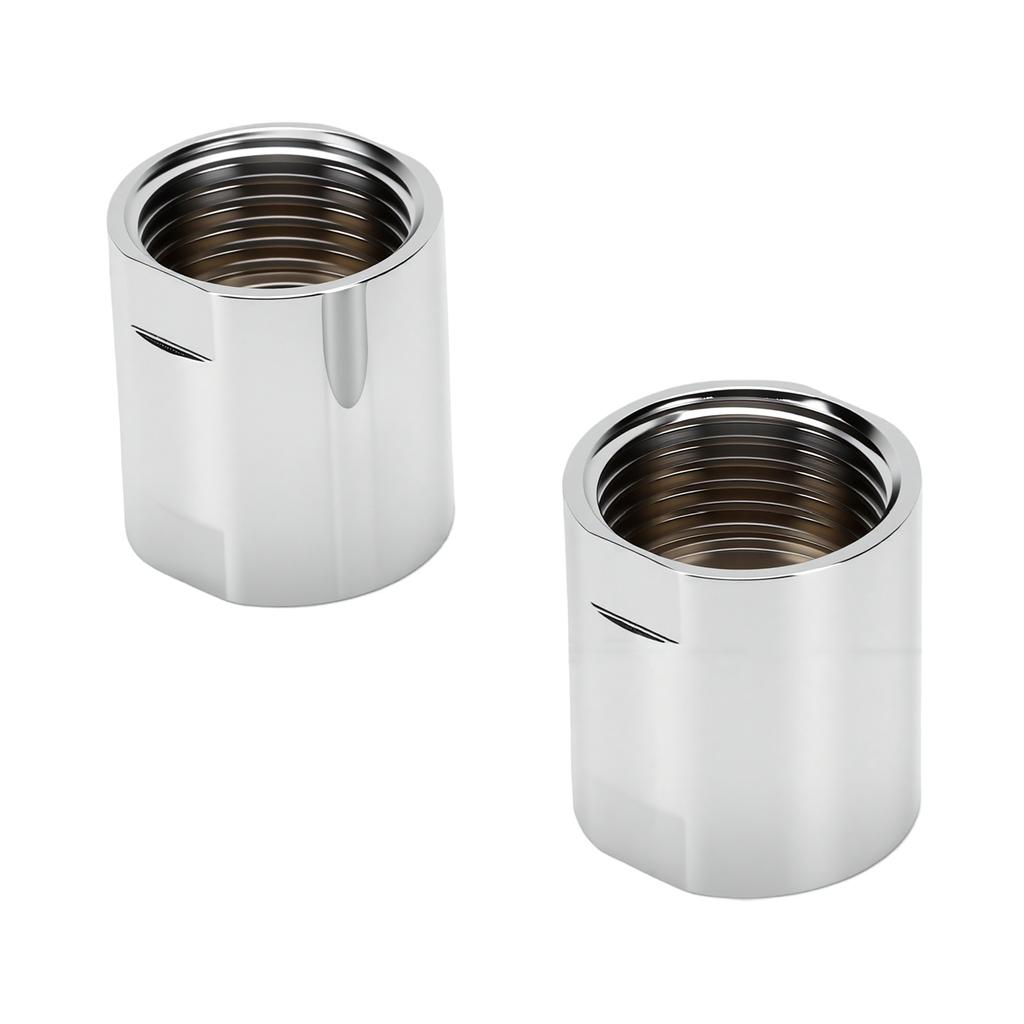 2PCS Shower Pipe Fitting Stainless Steel G1 2 Female Thread Shower Coupling for Shower Arm Home Bathroom Plumbing