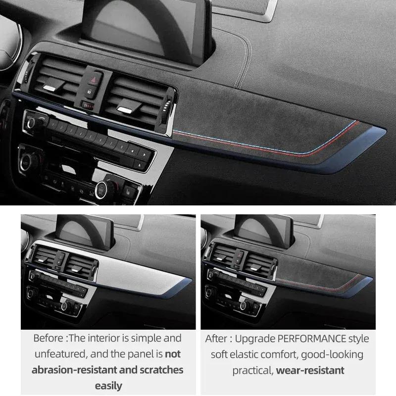 Betterhumz Console Dashboard Panel Cover Trim For BMW Series 1 2 F20 F21 F22 Made of Alcantara Sticker Interior Auto Accessories