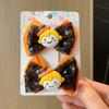 2Pcs/Set New Halloween Cartoon Hairpins Bows Hair Accessories Lace Sequin Hairpins Children Cute Barrettes Kids Gift