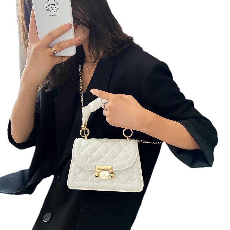 New Fashion Chain Small Square Bag for Women Korean Style Versatile Shoulder Handbag