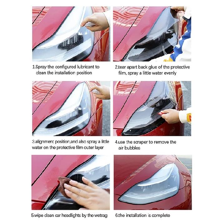 For TOYOTA RAV4 2026 TPU Headlight Anti-Scratch Smoke Black Transparent Modification Color Changing Protective Film
