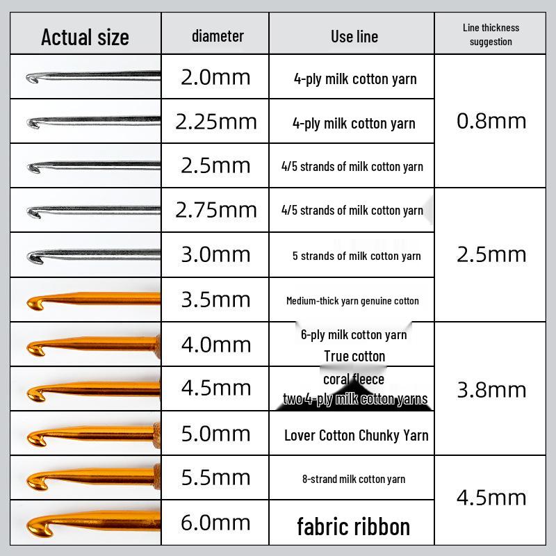 Carbonized Bamboo Handle Crochet Hook for Dreadlock Hair Extensions and Knitting