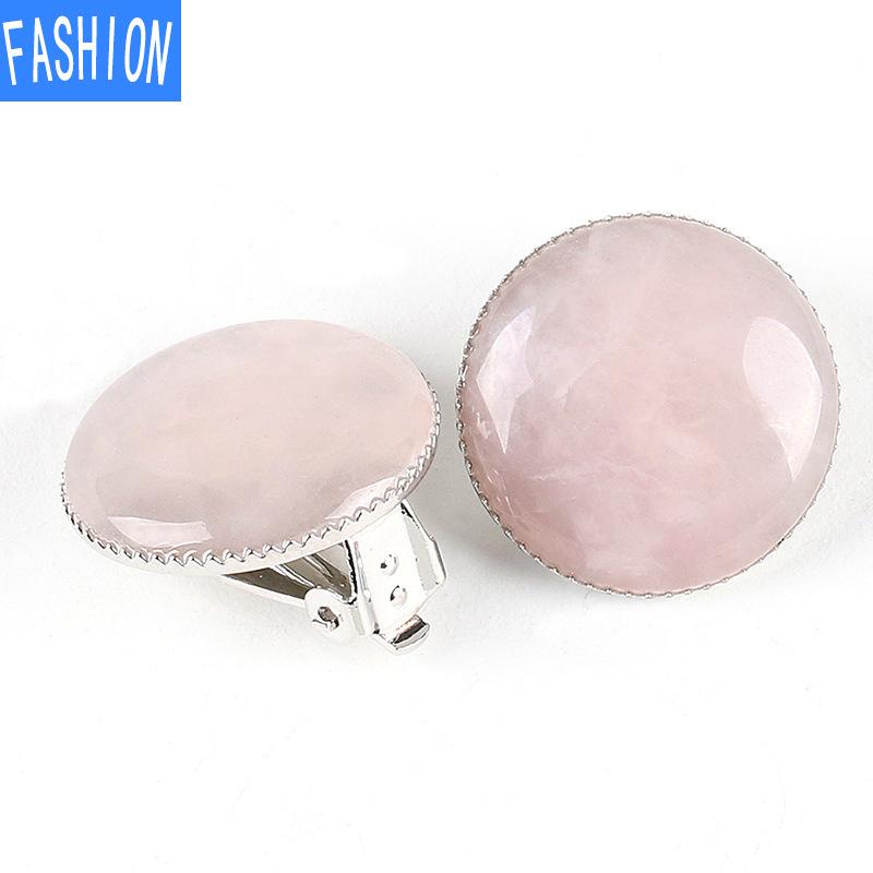 

Европейские и американские популярные серьги, женские серьги с пирсингом, персонализированные серьги с натуральными полудрагоценными камнями, летние пляжные украшения rosequartz