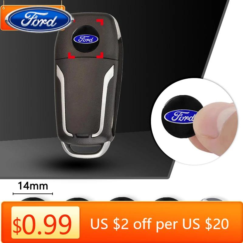 Bilklistermärke 2026 Ford Ny 2025 Het 5/10 ST/parti 14 mm Bilnyckelskal Fyrkantigt Emblem Symbolklistermärken För Ford Fiesta C-Max Kuga Range