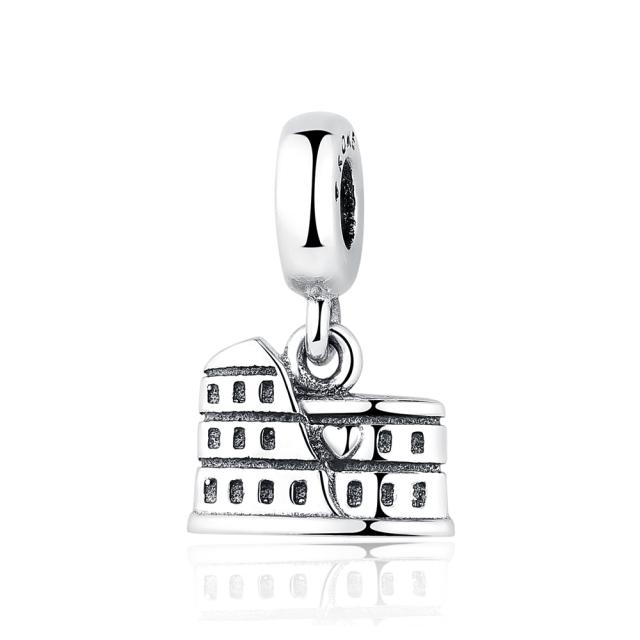 Original 925 Sterling Silver Charm Bead Travel London Bus Motorcycle Suitcase Charms Fit Fashion Bracelets Women Diy Jewelry