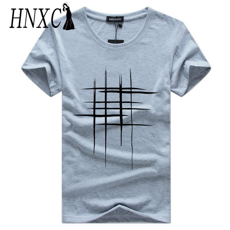 HNXC Cotton Short Sleeve T-shirt Men's Fashion Loose Half Sleeve Shirt Printed Compassionate Shirt