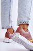 Big Star LL274422 women's shoes pink and mint suede sports sneakers
