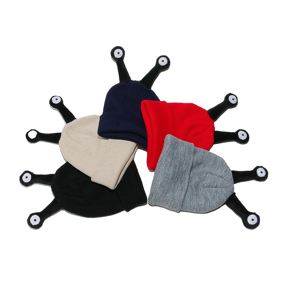 Autumn and winter funny wool hat tentacles glasses knitted hat personalized pullover hat men's and women's cold hat