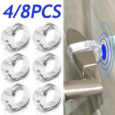 8/1Pcs Silicone Door Stops Transparent Door Handle Buffer Baby Safety Shockproof Pads Wall Furniture Protective Home Door Stop