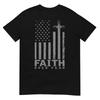 Amerika Stolz US-Flagge Glaube Über Angst Gebet T-Shirt