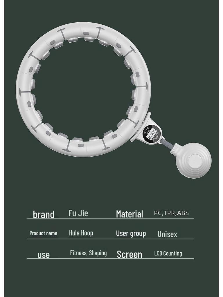 Weighted Hula Hoop for Slim Waist & Fat Burning - Adult Fitness Equipment