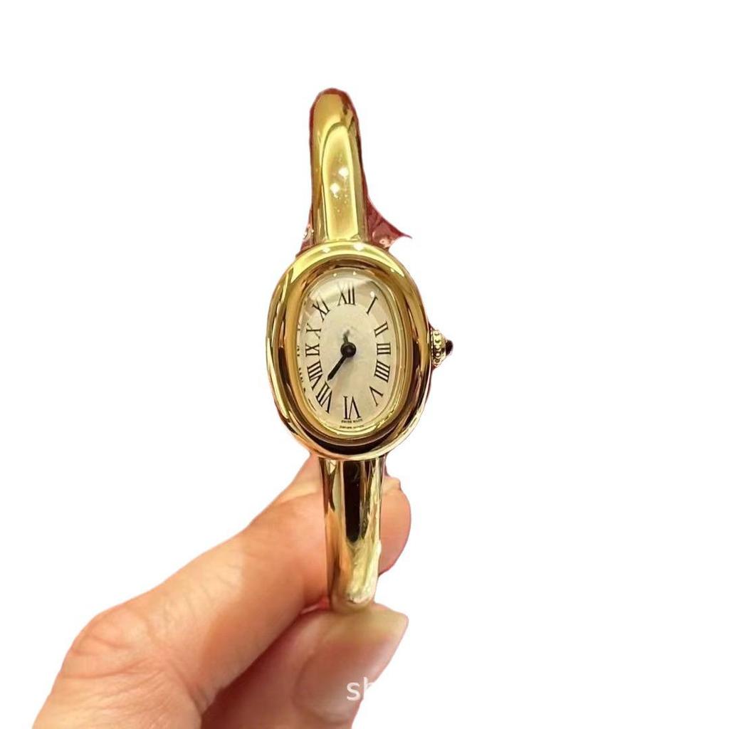 2024i Women's Oval Bangle-Style Dual-Use Quartz Watch