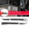 Auto 4PCS For Ford Mustang 15-20Carbon Fiber Side View Mirror Cover Trim Sticker