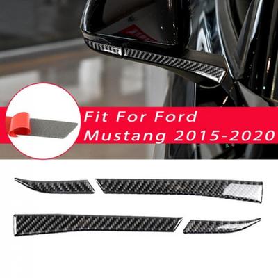 Auto 4 Stück Für Ford Mustang 15-20 Kohlefaser Seitenspiegelabdeckung Zierleiste Aufkleber