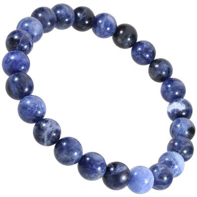 [Shinjuku Gin No Kura] Sodalite Bracelet, 8mm, Approx. 17.0cm (Women's Medium), Natural Stone, Power Stone, Bracelet, Prayer Beads, Blue, Navy Blue,