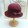 Middle-aged and elderly hat female autumn and winter old lady grandma foreign style cloth hat casual warm bucket hat mother old man basin hat